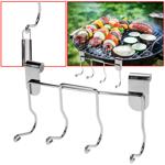Grillbesteckhalter Metall - 4 Haken für Grillzange, Spatel, Bürsten - Ordnung...