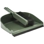 Maxi-Kehrgarnitur mit Gummilippe – 40 cm Breite, Besen arretiert in Schaufel ...