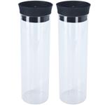 2er-Set Glaskaraffen 1L aus Borosilikatglas - Ideal für Säfte Limonaden - Aut...