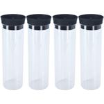 4er-Set Glaskaraffe 1L aus Borosilikatglas - Ideal für Säfte, Limonaden & Eis...