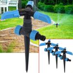 3er-Set Rasensprenger mit Erdspiess-Kreisregner-Gleichmässige Bewässerung bis...