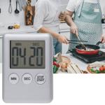 Digitaler Küchentimer in Weiss mit gut lesbarem LCD-Display & praktischer Mag...