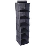 Praktisches Schrank-Hängeregal (6 Fächer, 30x30x120cm) – Dunkelgrau – Perfekt...