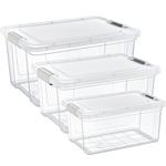 3er-Set Vorratsboxen Transparent (9–30L): Robuste Aufbewahrungsboxen & Frisch...