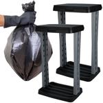 2er-Set Abfallsackständer 60L mit Deckel - Robust für Camping, Gartenarbeit, ...