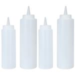 Garnierflaschen, 4er-Set, 2x 250 ml und 2x 400 ml