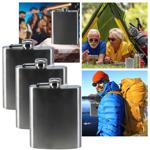 3er-Set Flachmann aus Edelstahl, ca. 200 ml