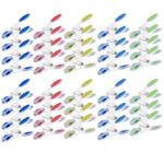 Wäscheklammern mit Soft-Grip 80 Stück - Schonend für Textilien & ohne Druckst...