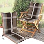 Niederlehner-Auflage Karomuster braun - optimale Sitzauflage für Garten & Bal...