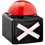 Buzzer Button mit Ton & Licht (rot/schwarz): Quiz-Buzzer für Spiele, Schule &...