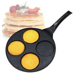 Hochwertige Pancake-Pfanne, Ø 26,5 cm, Antihaft-Marmor, spülmaschinenfest, fü...