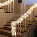 LED-Lametta Girlande weiss 2,7 m - Christbaumschmuck mit integrierter LED-Bel...