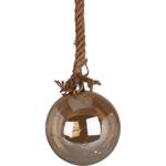 LED-Weihnachtskugel zum Aufhängen - Warmweiss Bernstein Ø 12 cm - Timer-Funkt...