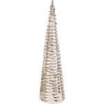 Weihnachts-Lichtpyramide mit Micro LEDs und Timer, gold, H 60 cm