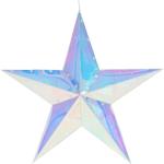 Weihnachtsstern Regenbogen mit 30 kaltweissen LEDs - PET-Material, 39x10x37cm...