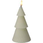 LED-Kerze Tannenbaum - Warmweiss flackernd - Ø 7,5 x 11 cm - Mit 6/18h Timerf...