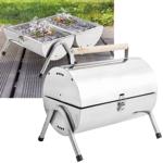 Kompakter Edelstahl Camping-Grill, 50 x 30 x 36,8 cm – Tragbarer Grill mit Ho...