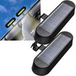 2er Set Solar-Dachrinnenbeleuchtung schwarz - 8 kalt-weisse LEDs, automatisch...