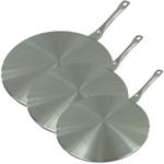 Universal Induktionsadapterplatten, 3er-Set, 14,5/19/28cm – Edelstahl, mit Gr...