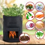 XL-Pflanzen-Wachstumssäcke, 2er-Set, mit Tragegriffen und Sichtfenster, je 38...