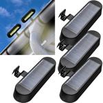 4er Solar-Dachrinnenbeleuchtung - 8 kalt-weisse LEDs - für Dachrinne, Zaun & ...