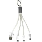 Multi-USB-Ladekabel Schlüsselanhänger - 3-in-1 Design lädt 3 Geräte gleichzei...