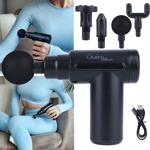 Kompakte Hand-Massagepistole, Massage Gun mit Akku u. 4 Aufsätzen, USB-C, 25 ...
