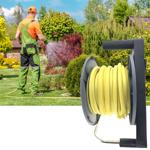 Praktische Schlauchtrommel-Garnitur: 25m Schlauch & Spritzdüse, Gelb-Schwarz ...