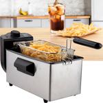 Profi Edelstahl Fritteuse 3L – 2000W Starkleistung für schnelle, knusprige Er...