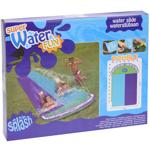 Wasserrutsche aufblasbar - mit Fontänen & doppelter Rutschbahn für 2 Kinder -...