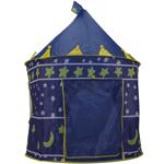 Ritter-Schloss Spielzelt, Ø 105 x H 125cm – blau mit Ornamenten, ideal für Ri...
