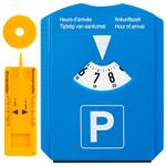 Parkscheibe mit Eiskratzer, Profilmesser und Einkaufschip