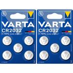 2er-Set Lithium Knopfzelle CR2032 - Langlebige 3 Volt 230 mAh Batterie für Uh...