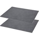 Servierplatte Schiefer - 2er-Set elegant dunkel robust langlebig - 30x20cm - ...