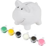 Keramik-Sparschwein zum Bemalen – 11 cm hoch, inkl. 6 bunten Farben – kreativ...