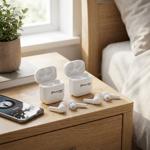 2er-Set In-Ear-Kopfhörer weiss - kabellos Bluetooth V5.0 mit aktiver Geräusch...