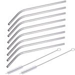 Edelstahl-Trinkhalme 8er-Set - Wiederverwendbar, spülmaschinenfest & gebogen ...