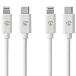 2er-Set iPhone Ladekabel MFi zertifiziert - optimal für Apple Geräte - 2m PVC...