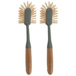 2er-Set Spülbürste Bambusgriff - effektive Geschirreinigung für Küche & Haush...