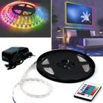 2er-Set RGB LED-Streifen, 3m, 180 LEDs, mit Fernbedienung – Individuell anpas...