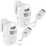 2er-Set Bewegungsmelder mit Alarmfunktion und zwei Fernbedienungen, 105db, Ka...