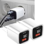 2er-Set Leistungsstarkes USB Netzteil Dual Port, USB-C und USB-A, 33 Watt Sch...