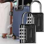 2er-Set Kombinationsschloss aus Metall für Gepäck & Schränke - Einstellbarer ...