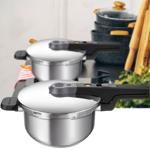 Hochwertiger 4L Schnellkochtopf: Edelstahl, Ø 25 cm, mit Sicherheitsventil, f...