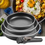 Multifunktionales Bratpfannen-Set (3-teilig) mit abnehmbarem Griff: Antihaftb...