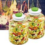 2er-Set Grosses Fermentierglas (5 Liter) mit Entlüftungsventil: Ideal für Sau...