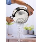 Abgiesshilfe Edelstahl für Pfannen bis Ø 24cm - Sicheres Abgiessen heisser Fl...