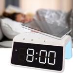 Wecker mit kabelloser Ladestation - Qi-Laden, Nachtlicht & USB-A-Anschluss - ...