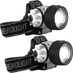 2er-Set LED Kopflampe - Flexibles Stirnband für Outdoor, Wandern, Joggen - IP...