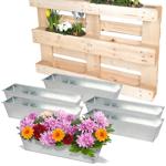 6er-Set Hochwertiger Pflanzkasten - Einsatz für Europaletten, Blumenkübel aus...